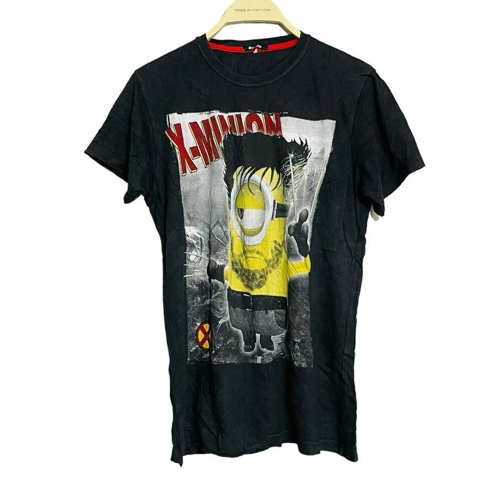 Bronx Minion Xmen Xminion Tshirt Women Size S Black Graphic Crew Funny Cartoon